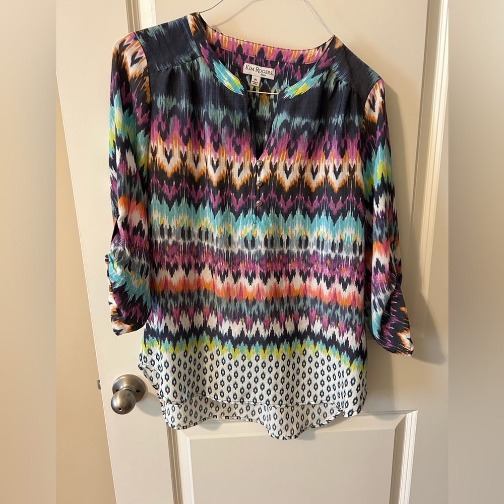 Women's Multicolor Patterned Top